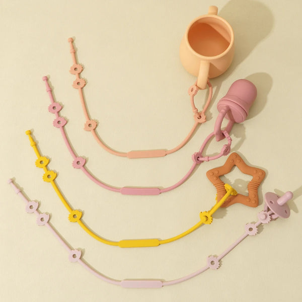 Color Kids 1PCS Baby Pacifier Chain Bottle Chain Adjustable Silicone Pacifier Chain Teether Toy Baby Bottle Chain Baby Stuff