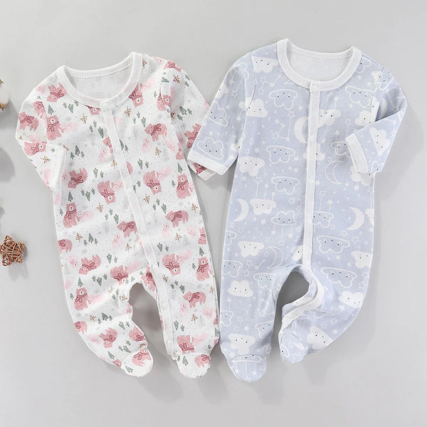 Newborn Baby Clothes 2024 New Autumn Baby Bodysuit Summer Girl Romper Soft Boys Jumpsuit Children's Clothes 0 to 9 Months