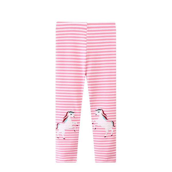 Jumping Meters 2-7T  Girls Leggings Pants Animals Embroidery Rainbow Children's Clothing Skinny Baby Pencil Pants Baby